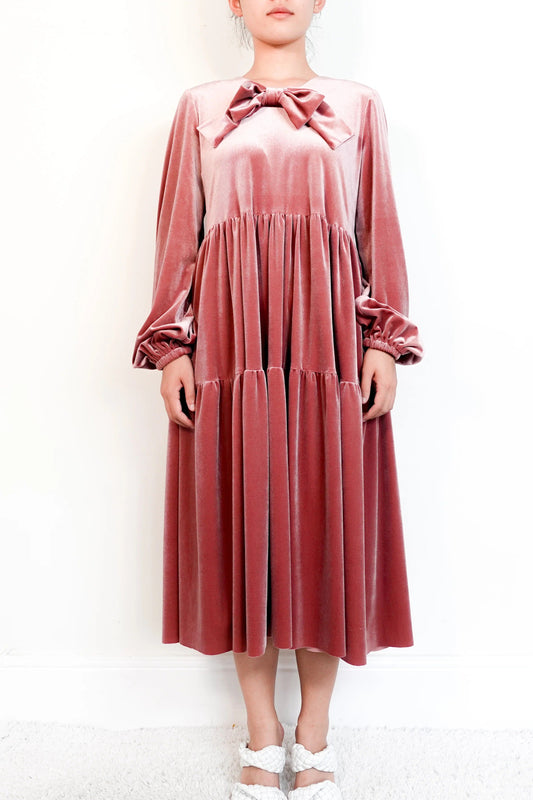 Sands pink velvet dress