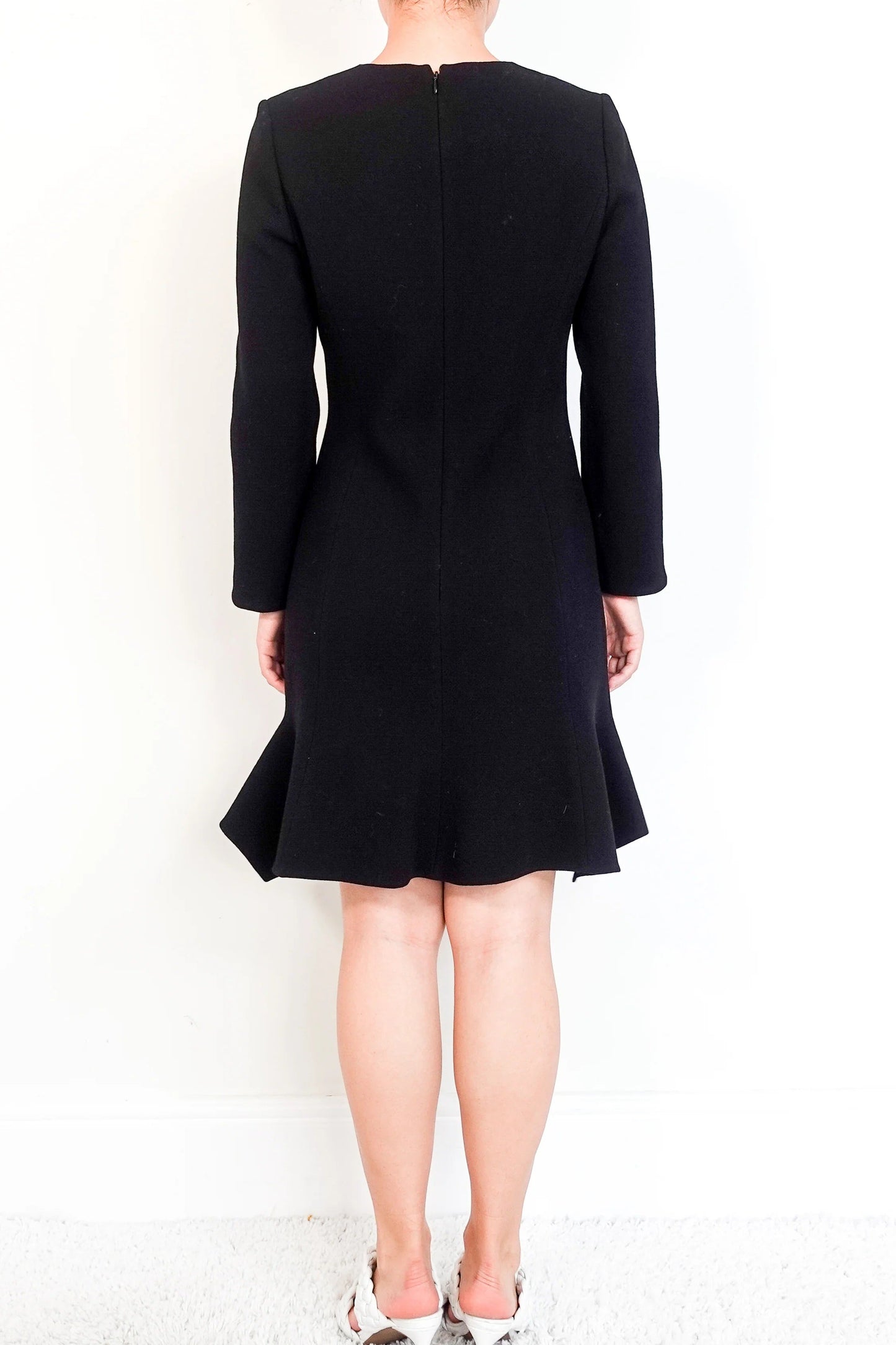 Black V neck Dress
