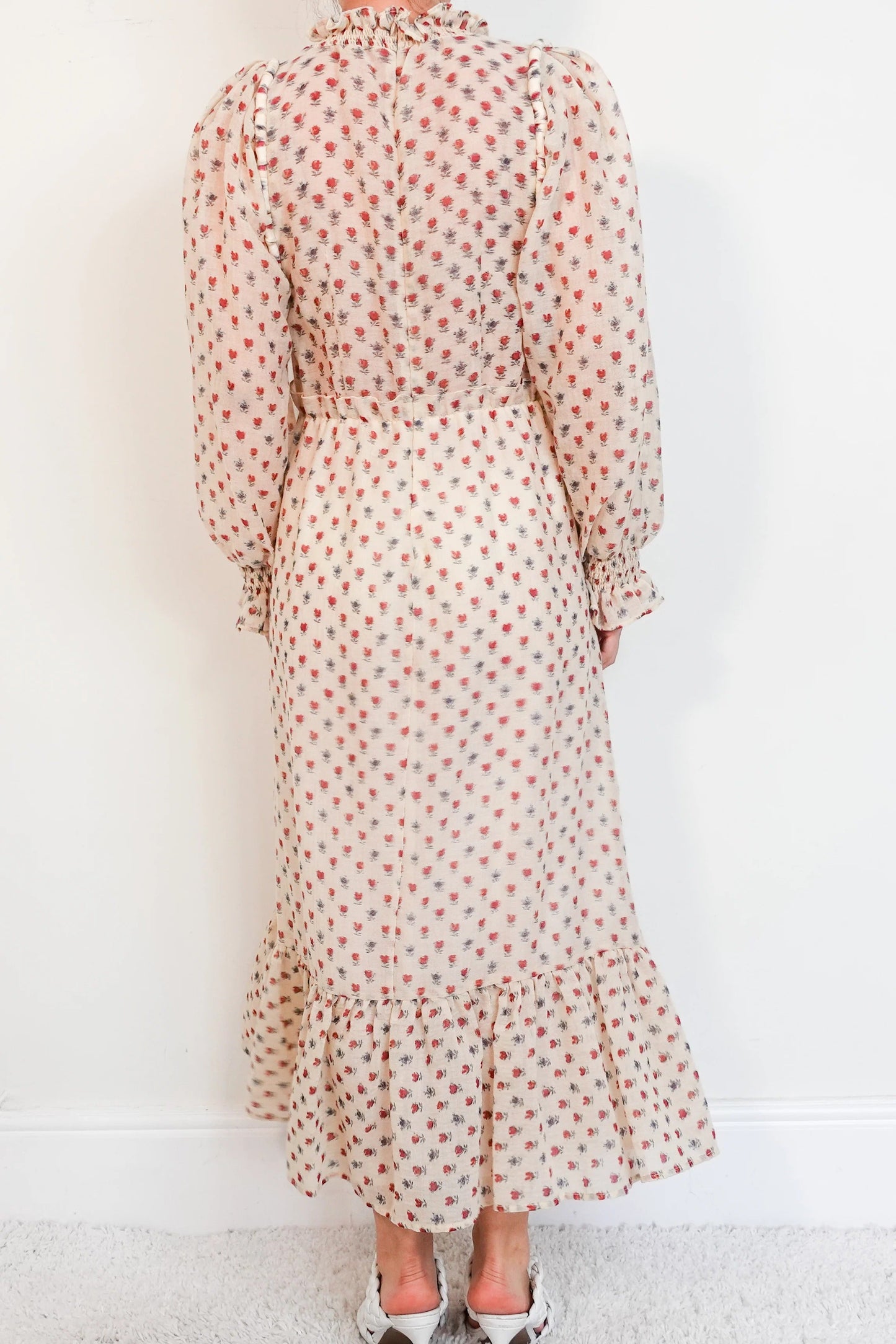 Sea cream floral dress